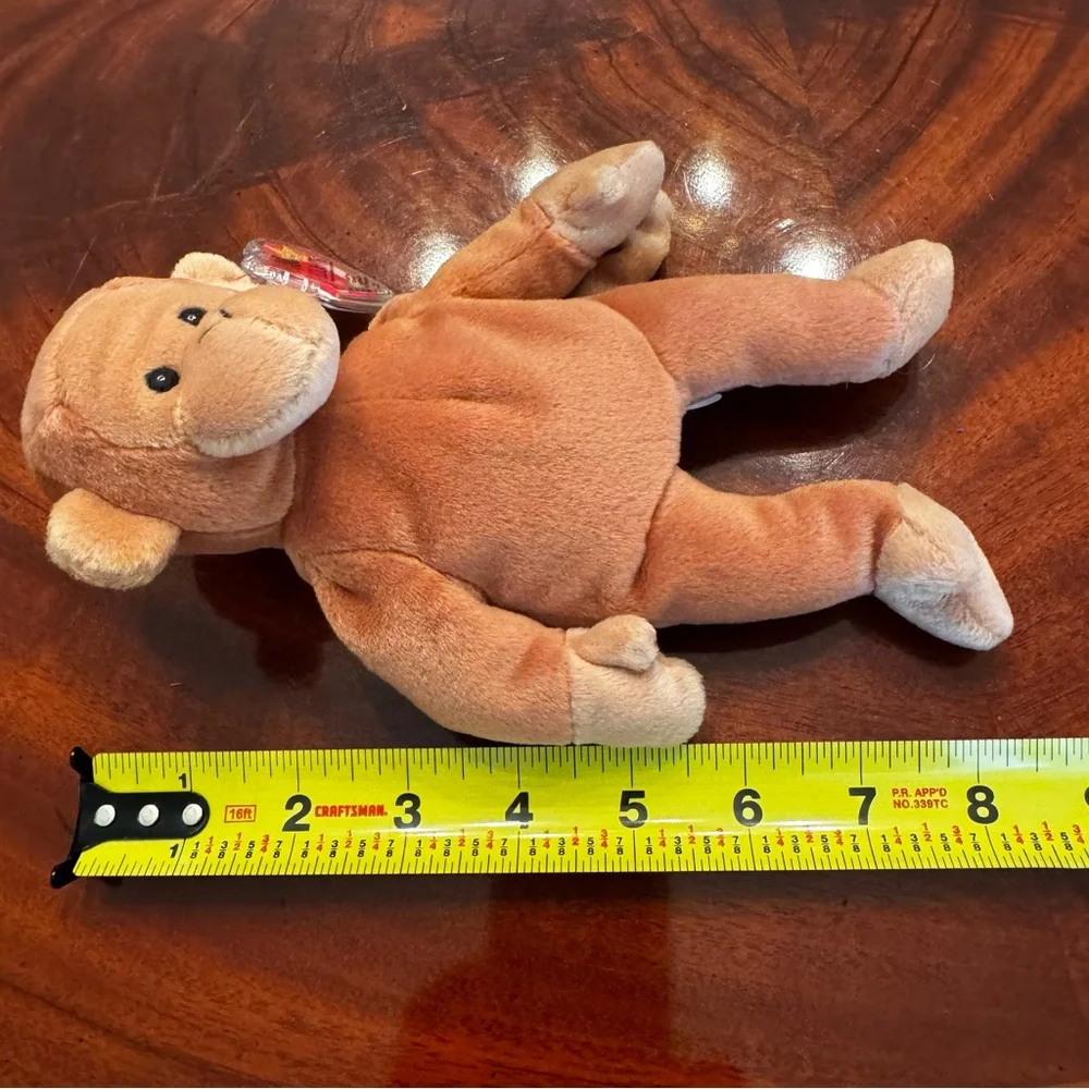 Vintage Ty Beanie Baby Bongo Monkey PE Pellets 5th Gen Tags